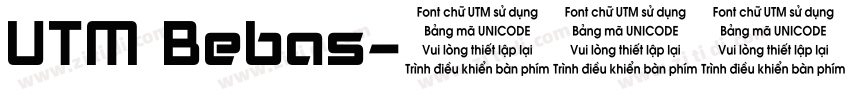 UTM Bebas字体转换